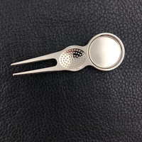 Golf Accessoires Groothandel Luxe Bulk Magnetische Lege Metalen Golfbal Marker Reparatie Pitchfork