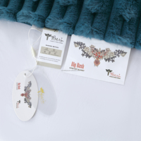 FY Luxus Moderne 100% Polyester Decke Kunst kaninchen Pelz Gestrickte Technik Warm Cosy Solid Bubble Plüsch Festival für Flugzeug