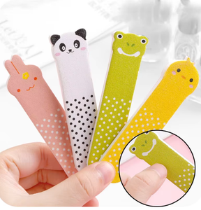 2025 New YD Mini Nail Files Cute Animal Pattern Fingernail Buffers Emery Boards Double Sides Nail Sharping Tool