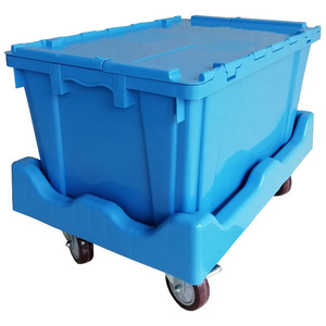 Plastic Moving Boxes Crates Folding Stackable Turnover Box Fold Logistic Transport Storage Containers With Lids