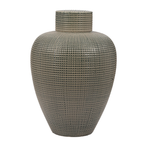 Vaso Decorativo in Ceramica Stile Ginger Jar con Coperchio, Moderno Vaso per Fiori per Soggiorno, Camera da Letto, Ufficio, Decorazione da Tavolo - Product Image 3