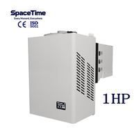 Certification CE, 208-230V, 1 phase, 50 Hz, 1 CV, équipement de réfrigération R404a, unité de condensation monobloc murale, condenseur d'air