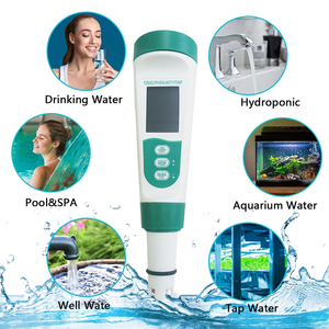 Độ chính xác cao 5 trong 1 pH, TDS,EC, muối, Temp, ppm <span class=keywords><strong>Tester</strong></span> cho hồ bơi, spa, hồ cá, hydroponics - Product Image 6