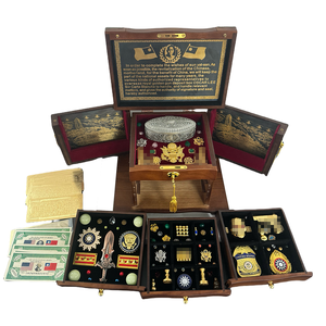 Nouveauté : Ensemble impérial Sun Yat-sen, pistolet présidentiel doré à 5 coups, ornement de style ancien chinois, porte-bonheur en métal plaqué - Product Image 4