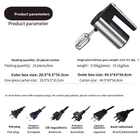 Mélangeur à pâte portable électrique domestique RSC, puissant, de qualité commerciale, avec moteur AC en cuivre pur et acier inoxydable