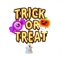 Enseigne néon LED Halloween Trick Treat, décorations de fête, décoration effrayante pour chambre, bar, fenêtre, alimentée par USB, variateur d'intensité, impression UV, acrylique mural