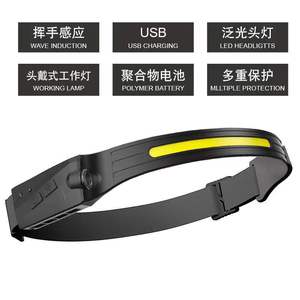 Fluorescent Deer Full Vision <b>Sensor</b> Headlamp LED Rechargeable Outdoor Cycling - Product Image 5