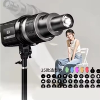 Bowens Mount Flash Snoot Lentille Conique Artiste Vidéo Modélisation Forme Photo Studio Kit D'éclairage Avec Lentille De Projecteur Optique 35 Gobos