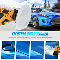Kit de polisseuse électrique pour voiture 700W 5 pouces, polisseuse automatique 600-3700RPM à vitesse variable avec poignée auxiliaire et éponge en laine