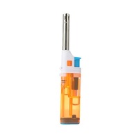 Briquet à flamme ouverte à buse allongée JUSI HC1031, rechargeable, outil d'allumage domestique pour cuisinière à gaz