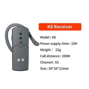 Système de guide touristique de traduction numérique sans fil Yingmi K8 certifié CE, garantie à vie, fréquence 860-870 MHz, 500-1000 mAh - Product Image 2