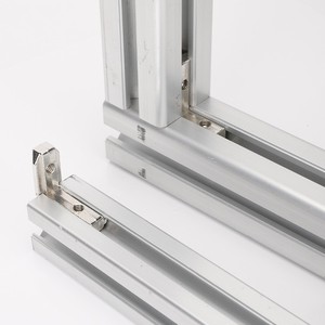 Équerre d'angle en acier au carbone nickelé Jiashuo 15 20 30 40 45, raccords à angle droit pour profilés - Product Image 5