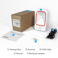 Escáner de Código de Barras Omnidireccional 2D Xincode Rápido, Inalámbrico BT 2.4G 2en1, Lector de Código de Barras QR de Escritorio para Precios de Supermercado