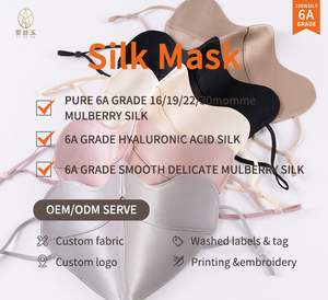 Mascarilla Facial <span class=keywords><strong>de</strong></span> Seda <span class=keywords><strong>de</strong></span> Morera 100% 6A con Logotipo Personalizado, Mascarilla Facial <span class=keywords><strong>de</strong></span> Seda Pura Antibacteriana <span class=keywords><strong>de</strong></span> Lujo con Lazos Ajustables para las Orejas - Product Image 3