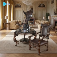 Sculpture de Cygne en Bronze Coulée Moderne de Luxe, Base de Table Basse, Table à Thé Artistique en Laiton pour Villa, Salon, Décoration d'Hôtel