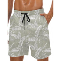 Shorts de bain pour hommes, logo personnalisé, imprimé léopard, été, taille élastique, séchage rapide, imperméables, décontractés, en nylon et polyester, pour la plage