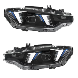 Para <span class=keywords><strong>BMW</strong></span> F30 F35 320i <span class=keywords><strong>328i</strong></span> 330i 335i 2013-2019 Faro LED con señal secuencial y lente azul Matrix, estilo Serie 4 modernizado 2026 - Product Image 1