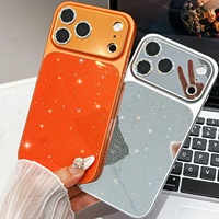 Coque de téléphone effet miroir électroplaqué à paillettes pour iPhone 18 17 16 15 14 13 Pro Max 17 Pro Max, coque rigide en PC scintillante