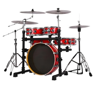Set Drum Tradisional 5-Piece Full Size dari Baja Anti Karat & Baja, Instrumen Musik Profesional dengan Desain Lipat yang Dapat Disesuaikan - Product Image 2