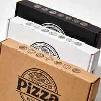 Nouvelle conception de boîte à pizza en carton ondulé personnalisée, vente en gros