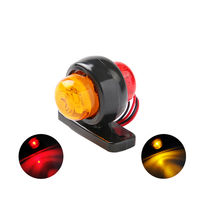 Luz Indicadora Lateral LED de Doble Color Rojo, Blanco y Ámbar de 12V 24V en Oferta, Lámpara de Señalización para Remolques, Camiones, Autocaravanas