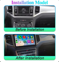Autoradio Android 10 pouces pour VW Golf Sportsvan 2016-2019 Lecteur multimédia de voiture avec navigation GPS Autoradio Carplay