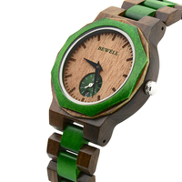 Jam tangan kuarsa Chronograph kayu celup baru desain kesadaran mode untuk individu Modern