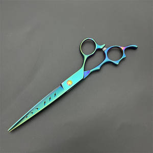 Ciseaux de toilettage pour animaux 440C, 7 pouces, ciseaux à effiler en acier inoxydable, outils de coupe de poils pour chiens, lame incurvée - Product Image 3