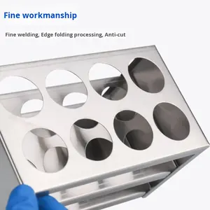 304 Stainless Steel Test Tube Rack para School Laboratório para Química Centrifuge Tube Blood Collection Other Chemistry - Product Image 2