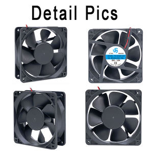 Wasserdichter Bürstenloser 24V DC-Lüfter 120x120x25mm mit Kugellager 12V 120mm Kunststofflüfterrad OEM & ODM unterstützt - Product Image 6