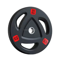 Vente en gros d'équipement de gymnastique professionnel Plaque de pare-chocs en PU solide en fonte Tailles Logo personnalisable en 5kg 10kg 20kg 25kg