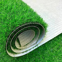 Gazon synthétique pour décoration murale, tapis de gazon artificiel avec base en TPR blanche pour jardin, parc, salle de sport