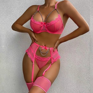 FF1849 Mesh Femmes Dentelle Body Babydoll Roleplay Sexy Choker Lingerie Ensemble Avec Jarretière Voir À Travers Sexy Lingerie Ensembles - Product Image 1