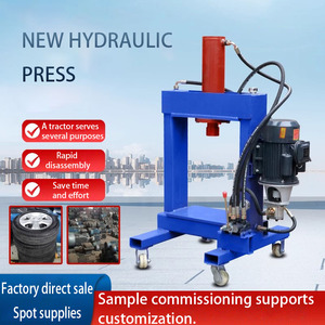 Presse hydraulique 30T pour le recyclage des pneus de moto et de voiture, des ferraille et des métaux, avec pompe moteur, PLC et roulement en cuivre - Product Image 2