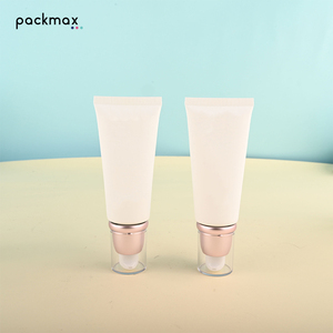 Tube cosmétique vide 100 ml – Pompe à pression argentée/dorée, tube souple PE anti-fuite, emballage personnalisé pour primer et lotion - Product Image 4