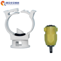 Bebedero de Agua para Aves de Corral QZH de Buena Calidad, con Doble Niple Colgante, para Jaulas de 360 Grados