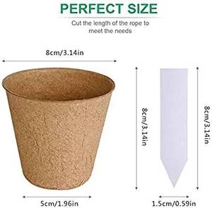 Pots à noix pour réfrigérateur, plateau d'semis <span class=keywords><strong>de</strong></span> jardin 100% écologique biodégradables, 102 paquets avec étiquette pour plantes - Product Image 5