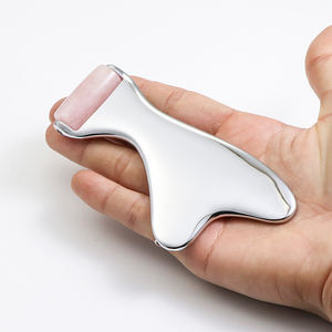 Mini masajeador Facial Guasha portátil de acero inoxidable, herramienta de belleza para aplicación facial, productos de masaje - Product Image 1