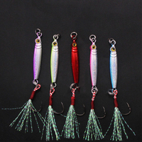 Mini Jig Métallique 3g/5g à Hameçon Simple, Micro Leurre de Pêche en Plomb pour Truite, Black-bass, Brochet, Eau Douce et Salée, pour la Pêche au Jigging, Matériel de Pêche