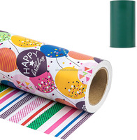 Coupe-papier d'emballage avec 3 jeux de lames remplaçables, coupe-rouleau de papier d'emballage cadeau et outil de coupe de papier d'emballage de Noël