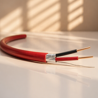Câble d'alarme incendie FPLR 2 conducteurs 14/2 18/2 16/2 AWG, résistant au feu, ignifuge, blindé