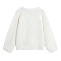 Damen-Strickjacke im süßen Stil mit Spitzenbesatz und Schleife – weicher, entspannter und vielseitiger, jugendlicher Pullover