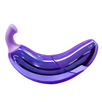 Neuer Stil Versteckter Bananen-Klitoris-Massager USB Wiederaufladbar IPX7 Wasserdicht Anpassbare Frequenz Silikon Sexspielzeug für Paare 40 DB