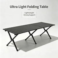 Table de pique-nique pliante ultra-légère, durable et portable, stable et sans basculement, pour repas en extérieur, camping et stand.