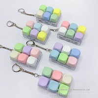 Jouet anti-stress transfrontalier coloré à double rangée de 6 touches rondes, aux tons macaron, idéal pour les étudiants se détendre et se déstresser