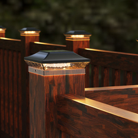 Lampe solaire pour poteau, 3 modes de couleur, compatible avec les poteaux de 4x4 et 3.5x3.5, LED étanche pour clôture, terrasse, allée, jardin