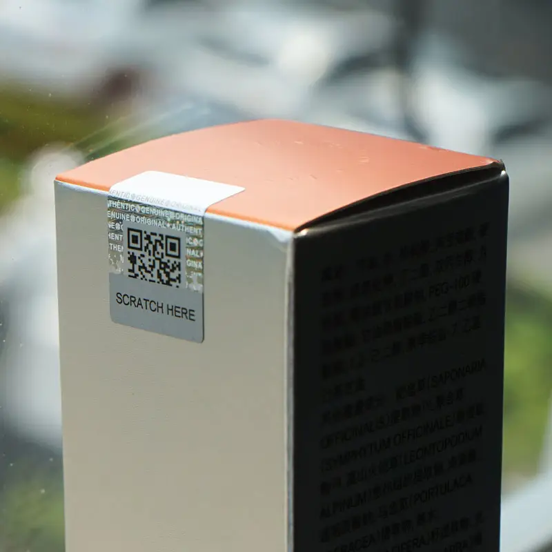 Embalagem anti-falsificação etiquetas holográficas autênticas adesivos de código QR prateados selos de segurança adesivos holográficos genuínos