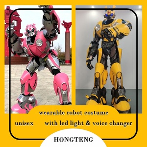 Costume de cosplay réaliste Transformers Movie Bumblebee unisexe avec éclairage LED, tenue intégrale pour fête, en stock - Product Image 1