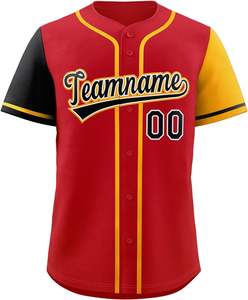 Camiseta de uniforme de calle personalizada para adultos, camiseta de béisbol con botones y mangas cortas, conjuntos de números de nombre cosidos - Product Image 6