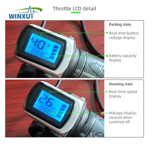 Contrôleur universel de moteur sans balais 36V 48V 60V 450W 25A avec écran LCD et <span class=keywords><strong>poignée</strong></span> <span class=keywords><strong>d</strong></span>'accélération pour trottinette et vélo électriques - Product Image 2